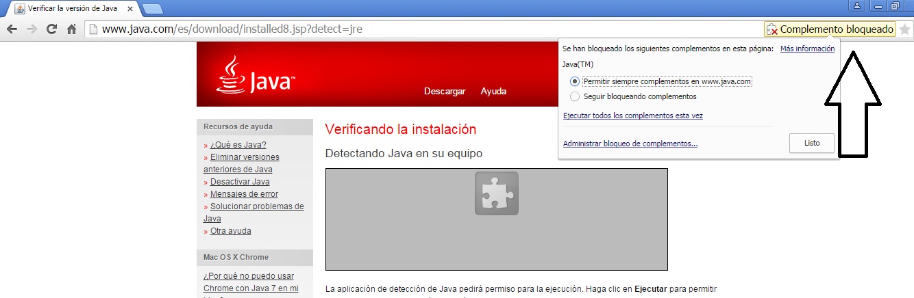 habilitar java google chrome